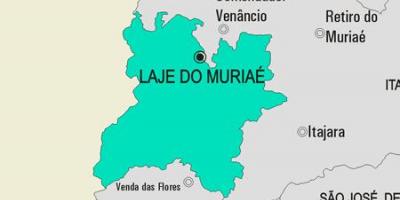 નકશો Laje શું Muriaé નગરપાલિકા