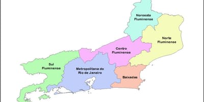 નકશો mesoregions રીઓ ડી જાનેરો