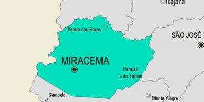 નકશો Miracema નગરપાલિકા