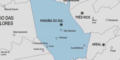 નકશો Paraíba કરી સુલ નગરપાલિકા