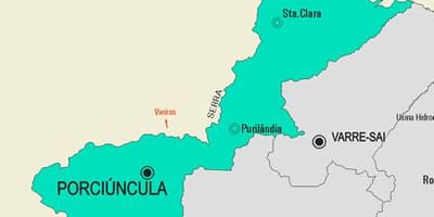 નકશો Porciúncula નગરપાલિકા