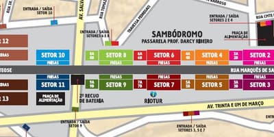 નકશો Sambódromo