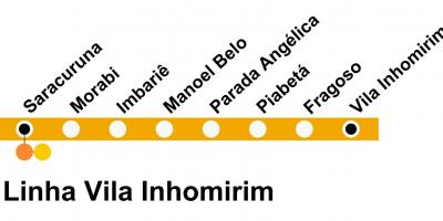 નકશો SuperVia - લાઇન Vila Inhomirim