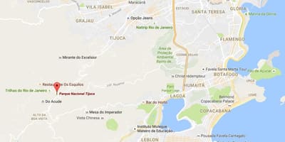 નકશો Tijuca નેશનલ પાર્ક