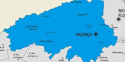 નકશો Valença નગરપાલિકા