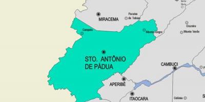 નકશો સંતો Antônio દ Pádua નગરપાલિકા