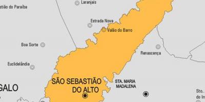 નકશો સાઓ Sebastião શું અલ્ટો નગરપાલિકા