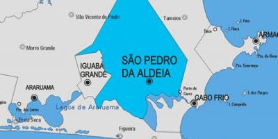 નકશો સાઓ પેડ્રો દા Aldeia નગરપાલિકા